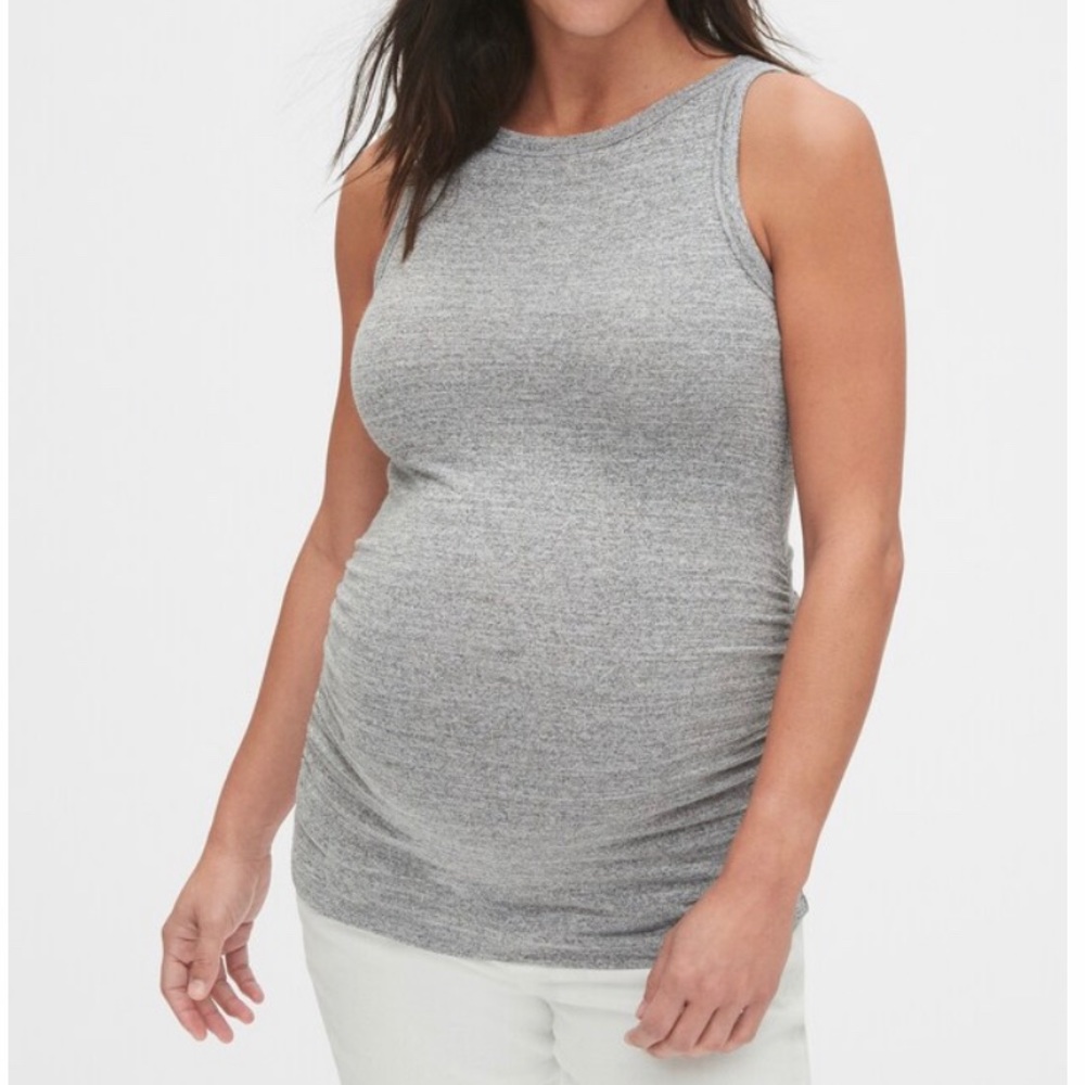 GAP Maternity Softspun Tank Heather Grey- Size XS